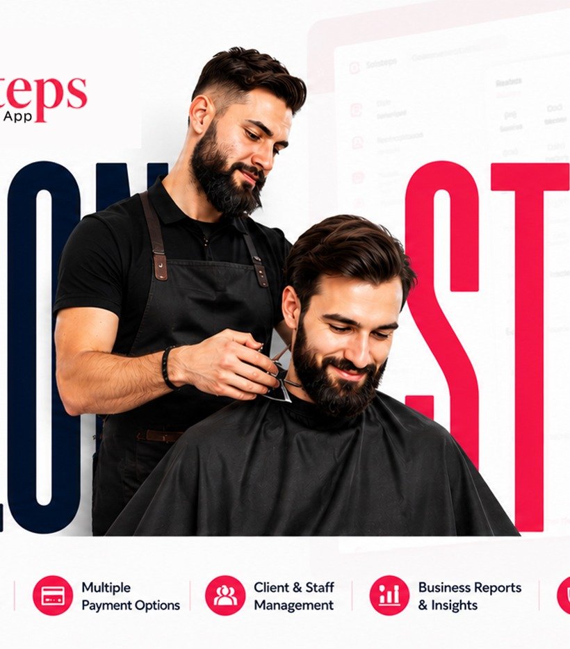 Barber trimming a client's hair